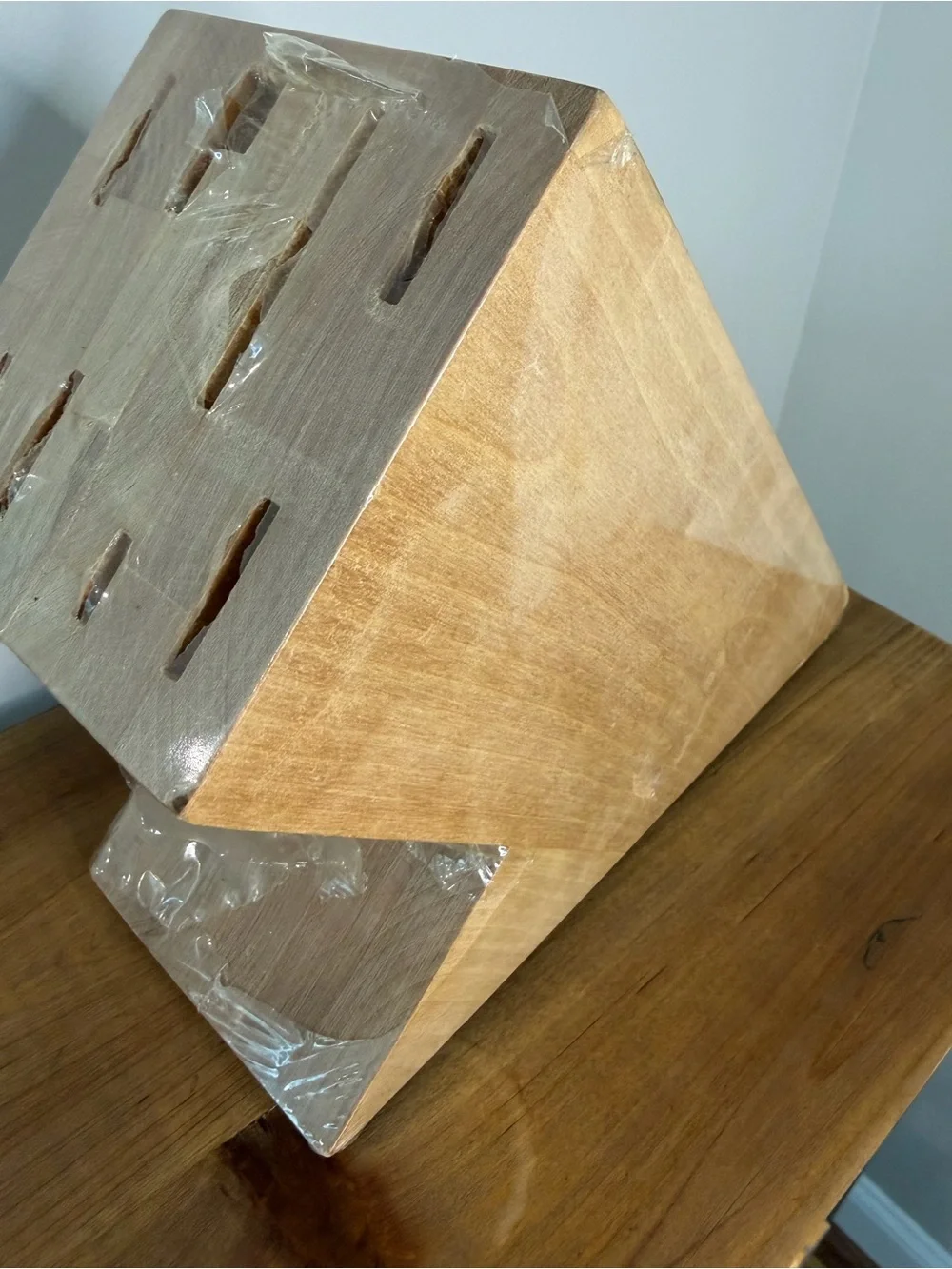 🆕NOS Martens No 59 American wood knife block Northern hardwood 8 slots Rustic